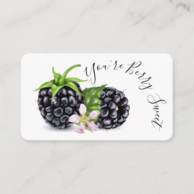 Blackberry Thank You Enclosure Card (Front)