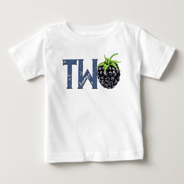 Blackberry TWO Second Birthday Baby T-Shirt (Front)