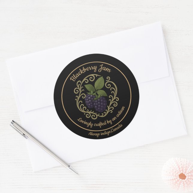 Blackberry Whisper – Artisan Jam Label (Envelope)