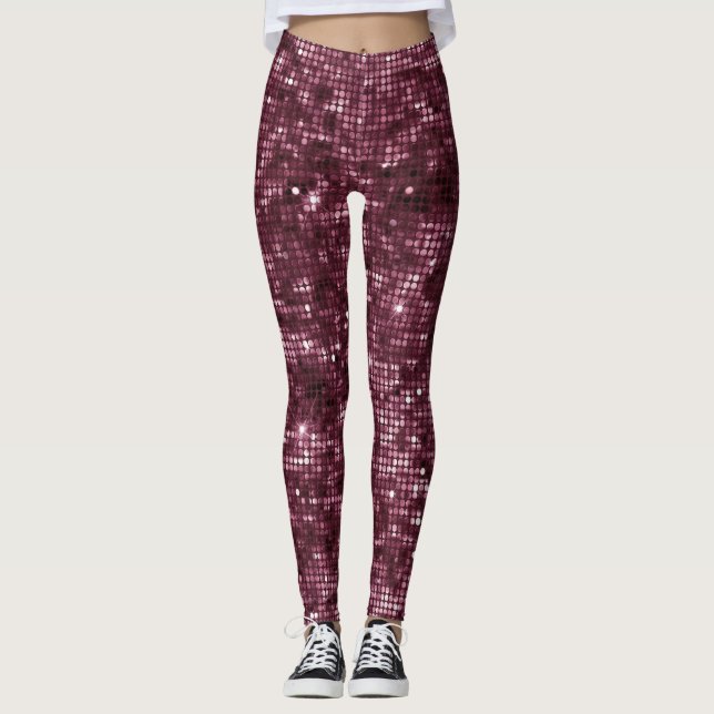 Blackberry Wine Pattern  Leggings (Front)