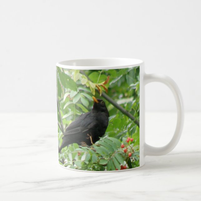 Blackbird and Berries Mug (Right)
