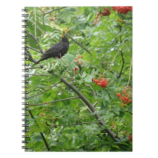 Blackbird and Berries Notebook (Front)