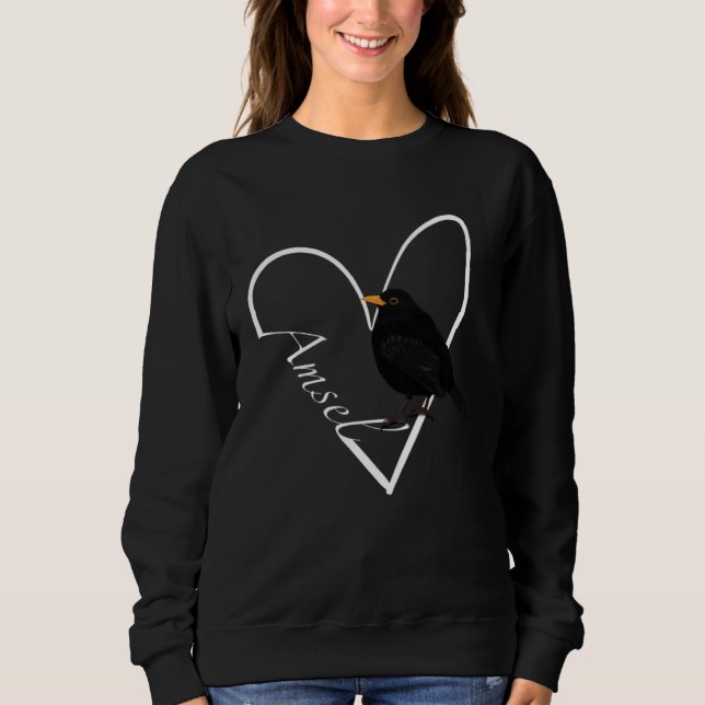 Blackbird Bird Bird Birdwatcher Animal Biologist Sweatshirt (Front)