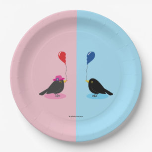Blackbird Finding Your Other Half Paper Plate