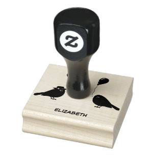 Blackbird Finding Your Other Half Rubber Stamp