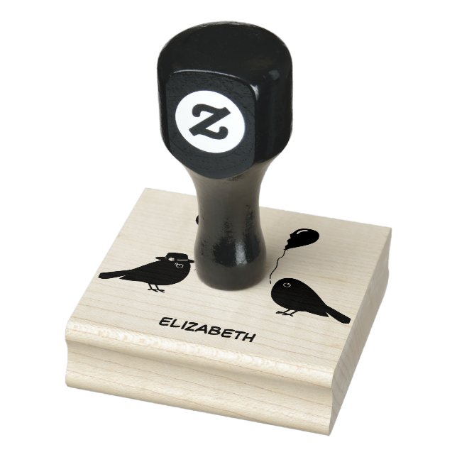 Blackbird Finding Your Other Half Rubber Stamp (Stamp)