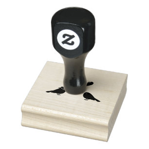 Blackbird Finding Your Other Half Rubber Stamp