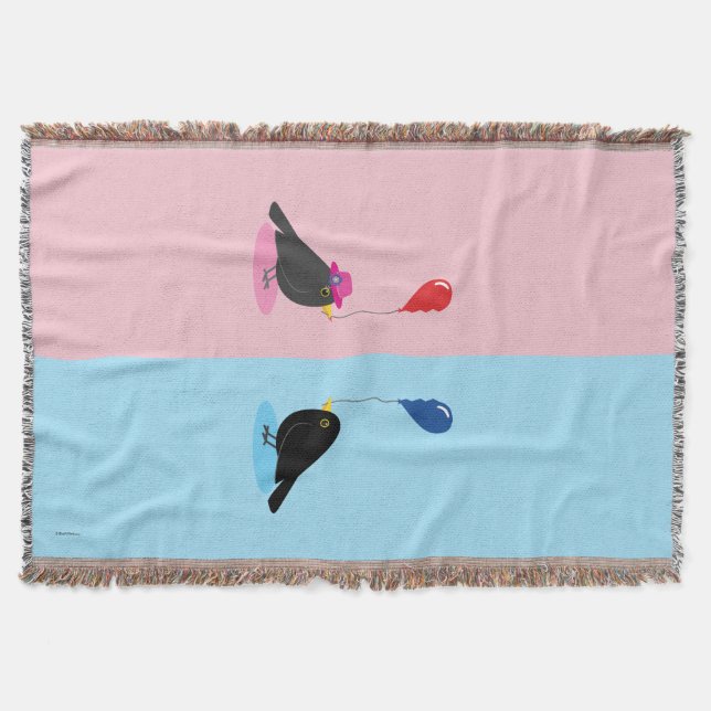 Blackbird Finding Your Other Half Throw Blanket (Front)