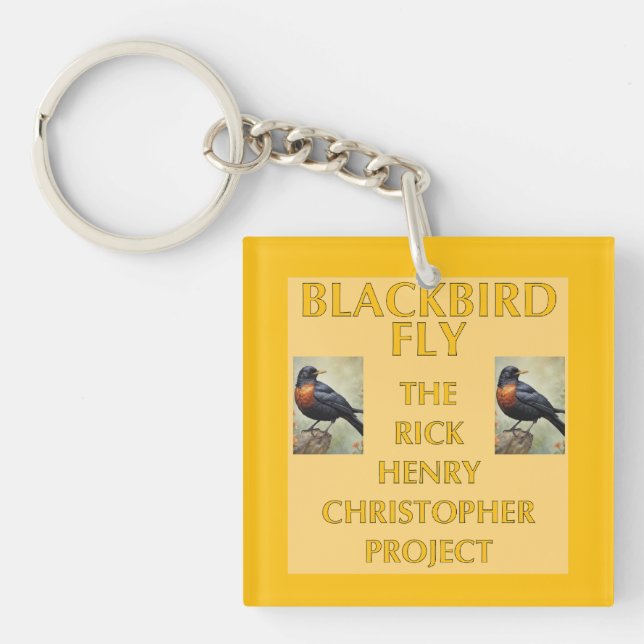 Blackbird Fly Picture Sleeve Key Ring (Front)