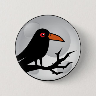 Blackbird Goth Raven/Crow 6 Cm Round Badge