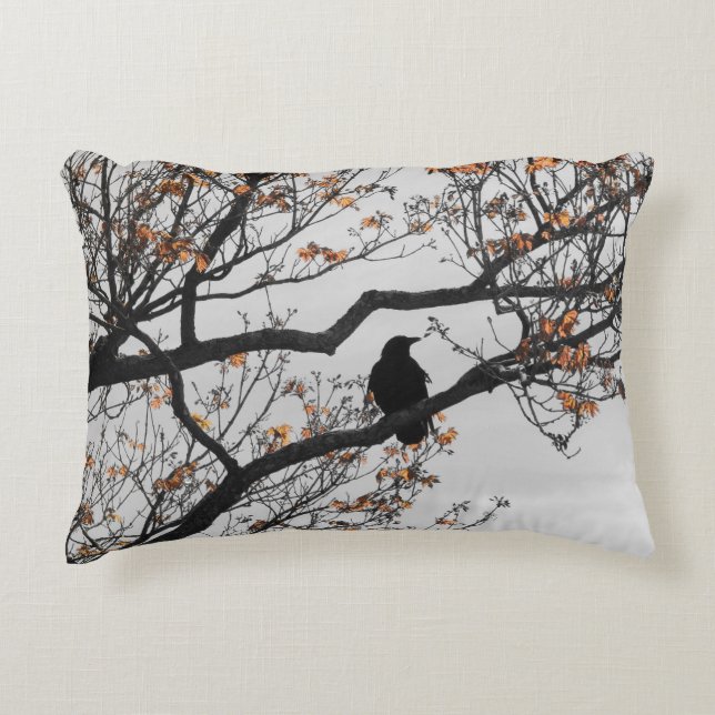 Blackbird In The Tree Decorative Cushion (Front)