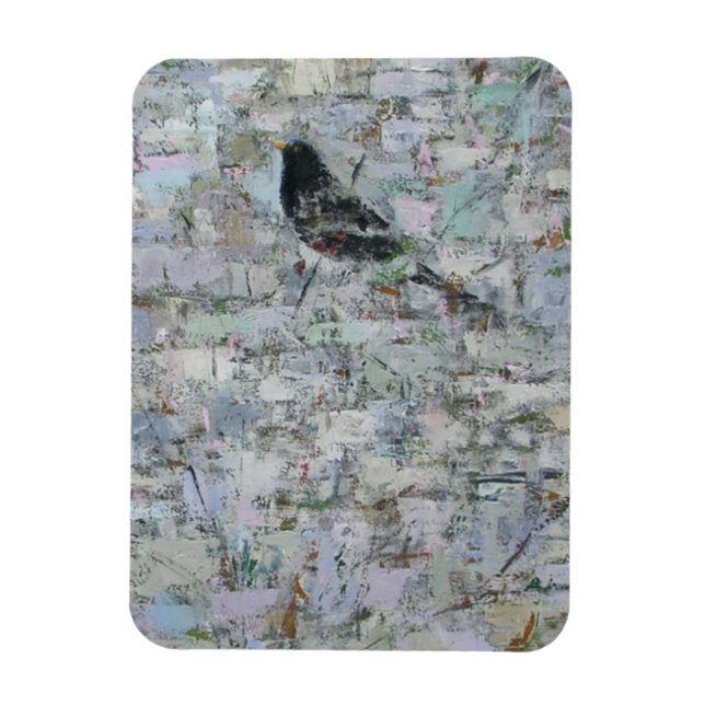 Blackbird in Tree 2012 Magnet (Vertical)