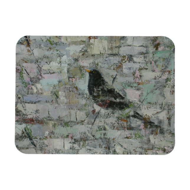 Blackbird in Tree Magnet (Horizontal)