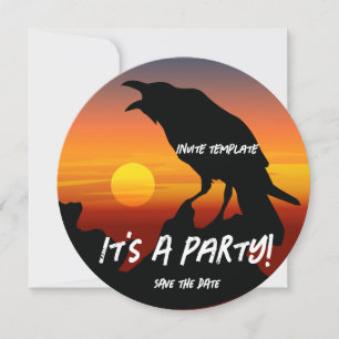 Blackbird Party Sunset Raven Invitation