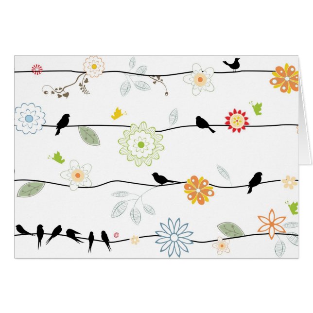Blackbirds and Flowers (Front Horizontal)