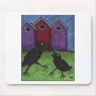 Blackbirds Playing Mouse Pad