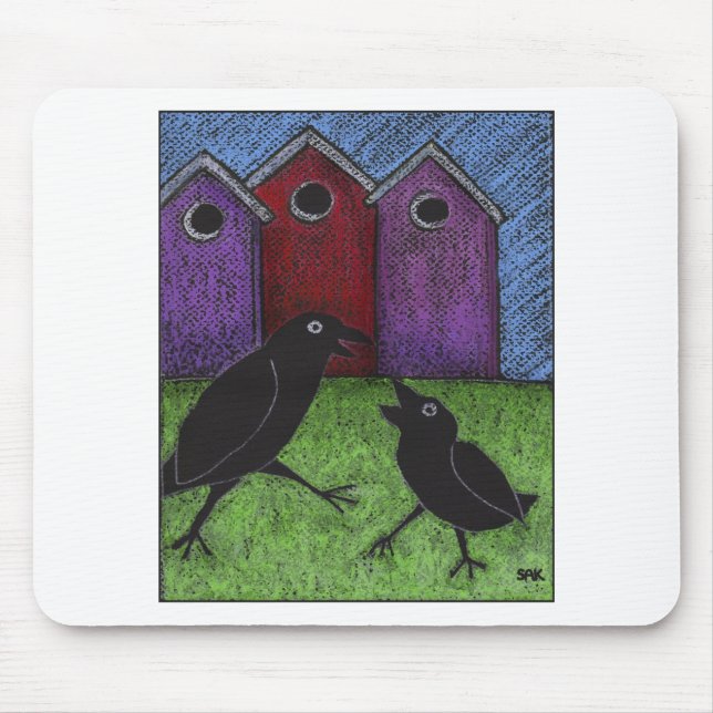 Blackbirds Playing Mouse Pad (Front)