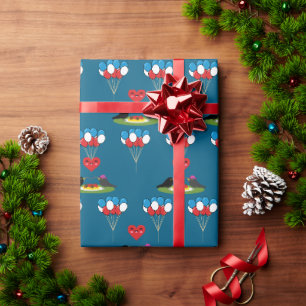 Blackbird's Spaghetti Meatballs Valentine's Date Wrapping Paper