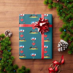 Blackbird's Spaghetti Meatballs Valentine's Date Wrapping Paper