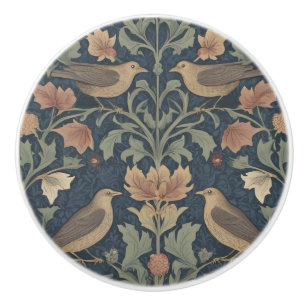 Blackbirds William Morris style Blackbird Ceramic Knob