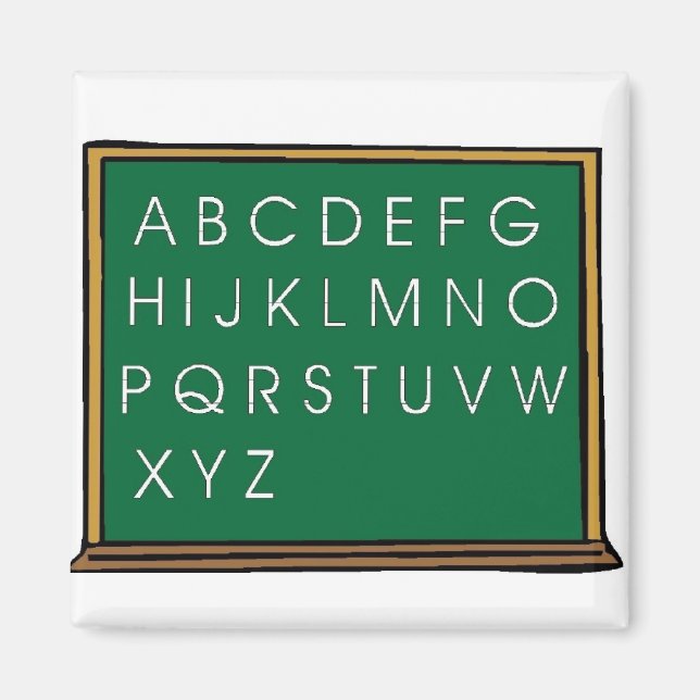 Blackboard Alphabet Magnet (Front)