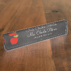 Blackboard and Red Apple School Teacher