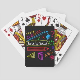 Blackboard Back To School Playing Cards
