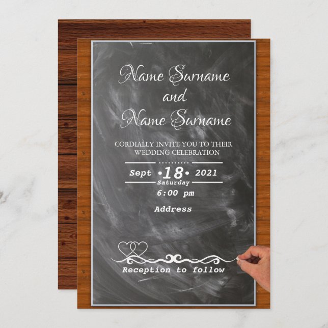 Blackboard Invitation (Front/Back)