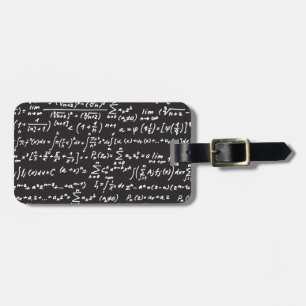 Blackboard Math Equations Luggage Tag