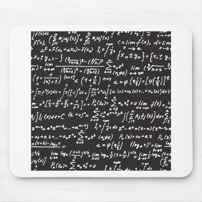 Blackboard Math Equations Mouse Pad (Front)