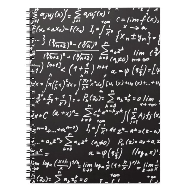 Blackboard Math Equations Notebook (Front)