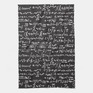 Blackboard Math Equations Tea Towel