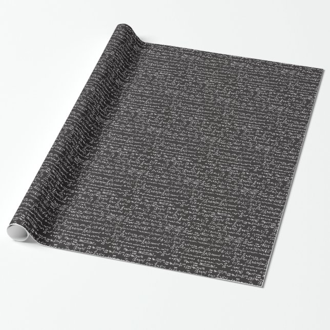 Blackboard Math Equations Wrapping Paper (Unrolled)
