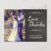 Blackboard Photo Wedding Thank You