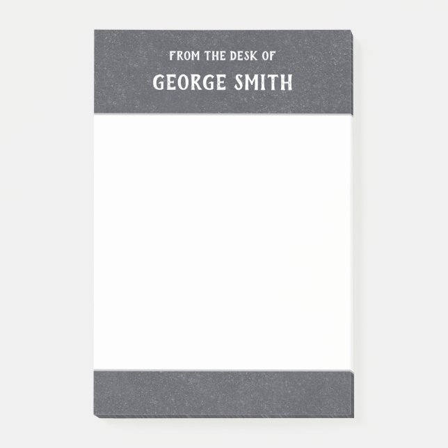 Blackboard Style From the Desk of Customisable   Post-it Notes (Front)