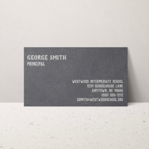Blackboard Style Seven Line Custom Business Card