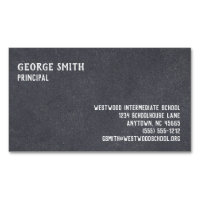 Blackboard Style Seven Line Custom Business Card
