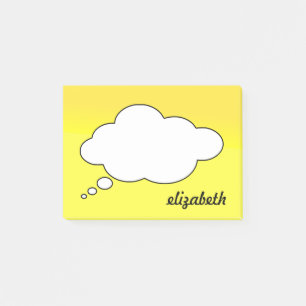 Blackboard Talk Bubble Personalised Name Post-it Notes