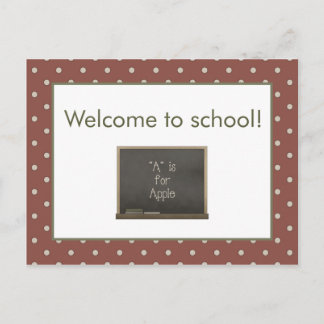 Blackboard Welcome to School Postcard