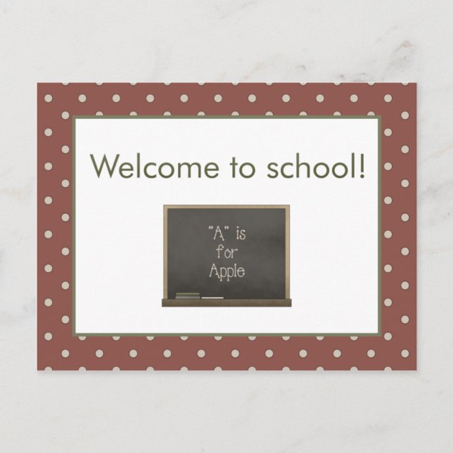 Blackboard Welcome to School Postcard (Front)