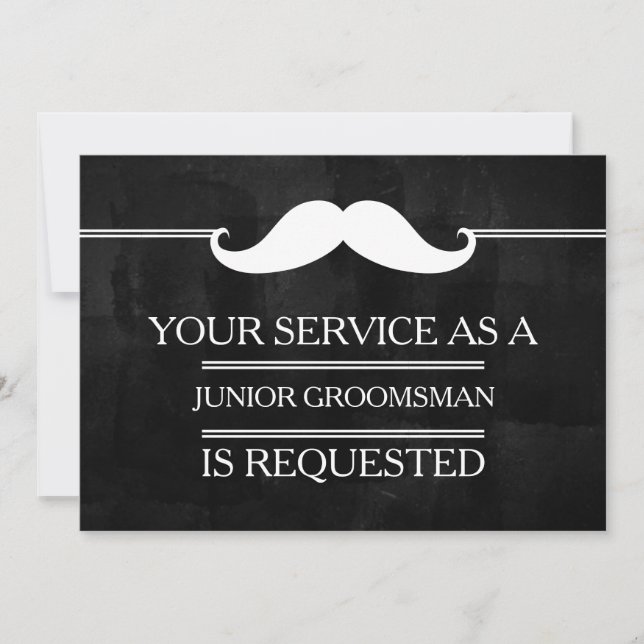 Blackboard Your Service as a Groomsman Request Invitation (Front)