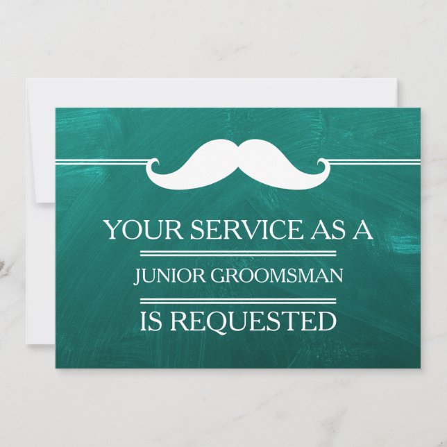 Blackboard Your Service as a Groomsman Request Invitation (Front)
