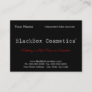 BlackBox Cosmetics, Independent Sales Associ... Business Card