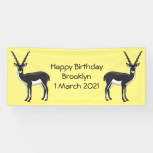 Blackbuck antelope illustration banner