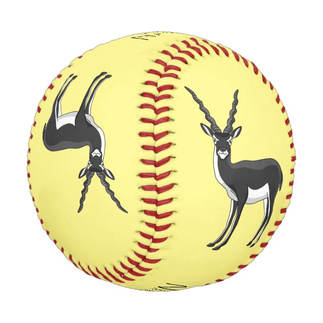 Blackbuck antelope illustration baseball (Angled)