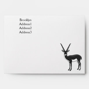 Blackbuck antelope illustration envelope