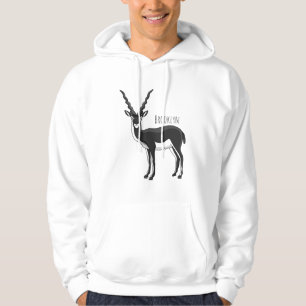 Blackbuck antelope illustration hoodie