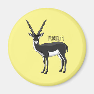 Blackbuck antelope illustration magnet