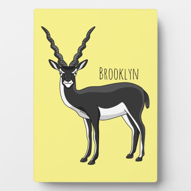 Blackbuck antelope illustration plaque (Front)