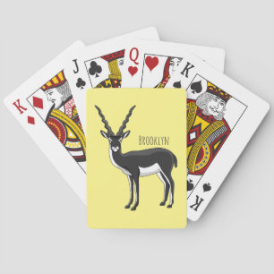 Blackbuck antelope illustration playing cards
